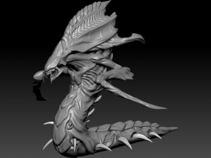 Zerg Hydralisk 3D प्रिंट मॉडल