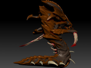 Zerg Hydralisk 3D प्रिंट मॉडल