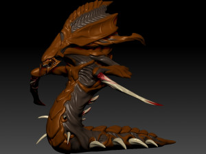 Zerg Hydralisk 3D प्रिंट मॉडल