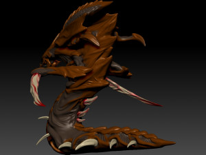 Zerg Hydralisk 3D प्रिंट मॉडल