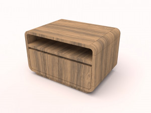 Wooden Side Table 3D Model