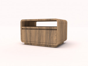 Wooden Side Table 3D Model