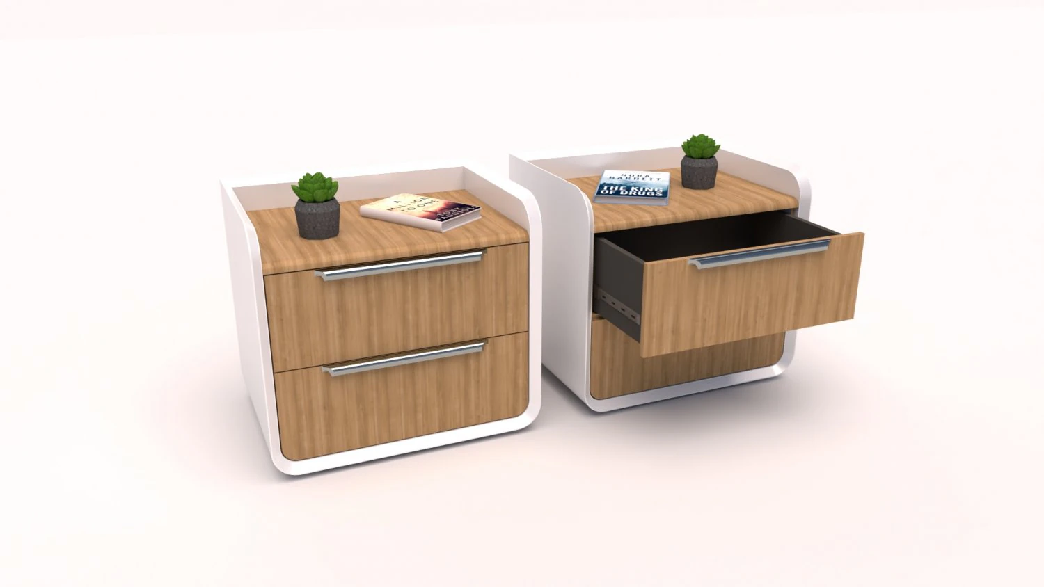 Wooden Side Table 3D Model .c4d .max .obj .3ds .fbx .stl .blend 