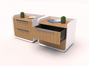 Wooden Side Table 3D मॉडल