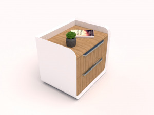 Wooden Side Table 3D मॉडल