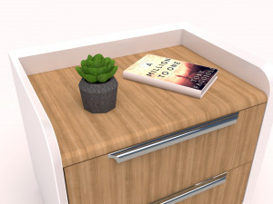 Wooden Side Table 3D मॉडल