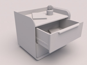 Wooden Side Table 3D मॉडल