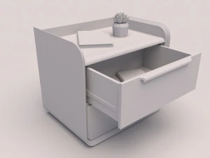 Wooden Side Table 3D Model