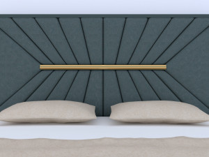 Modern double bed Modelo 3D