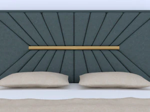 Modern double bed 3D Model