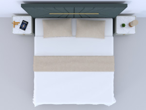 Modern double bed Modelo 3D