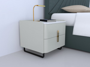Modern double bed Modelo 3D