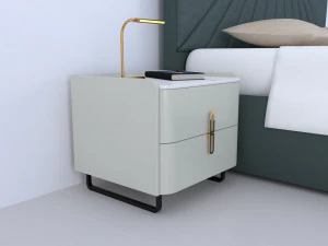 Modern double bed 3D Model