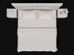 Modern double bed Modelo 3D