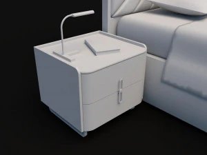 Modern double bed 3D Model