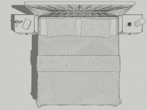 Modern double bed Modelo 3D