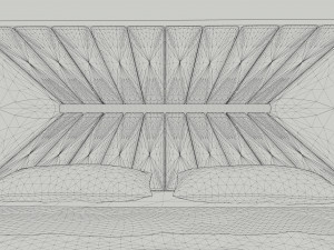Modern double bed Modelo 3D