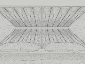 Modern double bed 3D Model