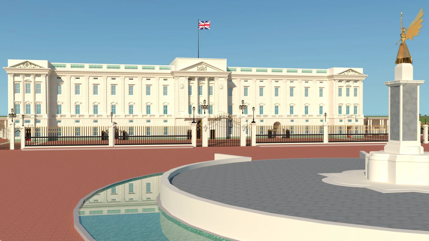 Buckingham Palace 3D Model .c4d .max .obj .3ds .fbx .stl .blend 