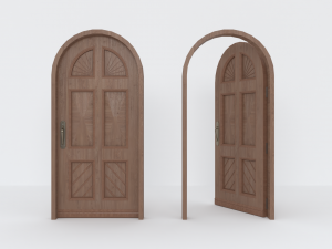 Vintage Wooden Door 3D Model