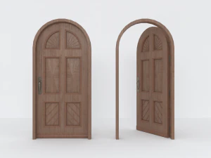 Puerta de madera antigua Modelo 3D