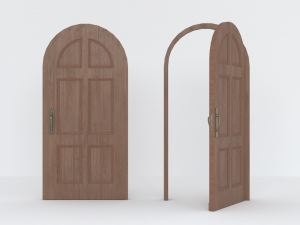 Vintage Wooden Door 3D Model