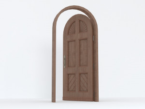 Vintage Wooden Door 3D Model