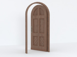 Vintage Wooden Door 3D Model