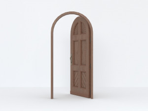 Vintage Wooden Door 3D Model