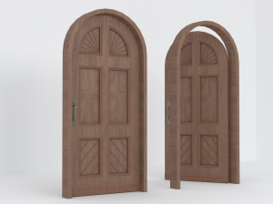 Vintage Wooden Door 3D Model