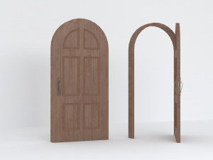 Vintage Wooden Door 3D Model