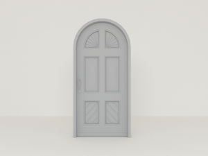Vintage Wooden Door 3D Model