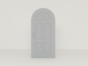Vintage Wooden Door 3D Model