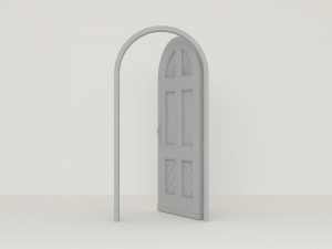 Vintage Wooden Door 3D Model