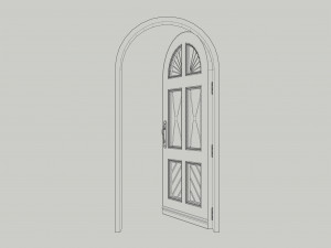 Vintage Wooden Door 3D Model
