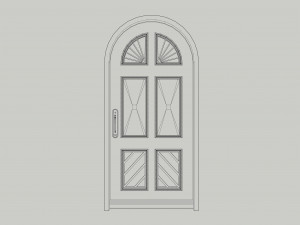 Vintage Wooden Door 3D Model