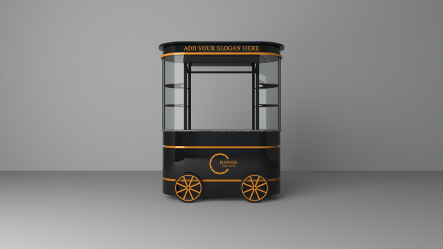 Push Cart on Wheels Modèle 3D .c4d .max .obj .3ds .fbx .stl .blend 