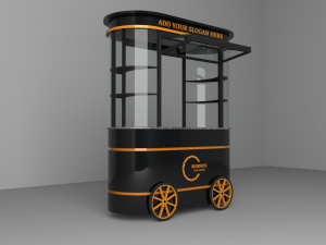 Push Cart on Wheels Modèle 3D