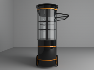 Push Cart on Wheels Modèle 3D
