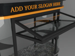 Push Cart on Wheels 3D Model