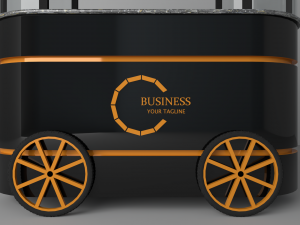 Push Cart on Wheels Modèle 3D