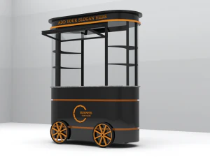 Push Cart on Wheels 3D Model