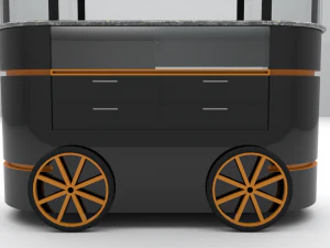 Push Cart on Wheels 3D Model
