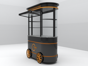 Push Cart on Wheels Modèle 3D