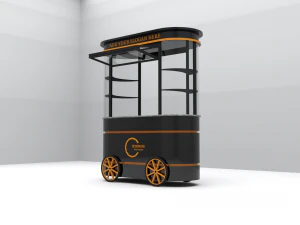 Push Cart on Wheels 3D Model
