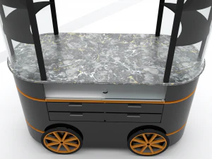 Push Cart on Wheels 3D Model