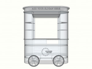 Push Cart on Wheels Modèle 3D