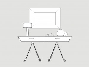 Console table Model 3D