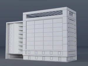 Modern Building Low Poly 3D Model