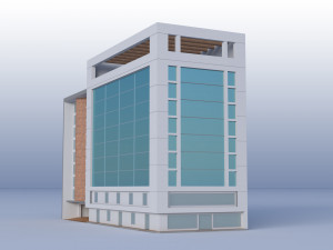 Modern Building Low Poly Modèle 3D
